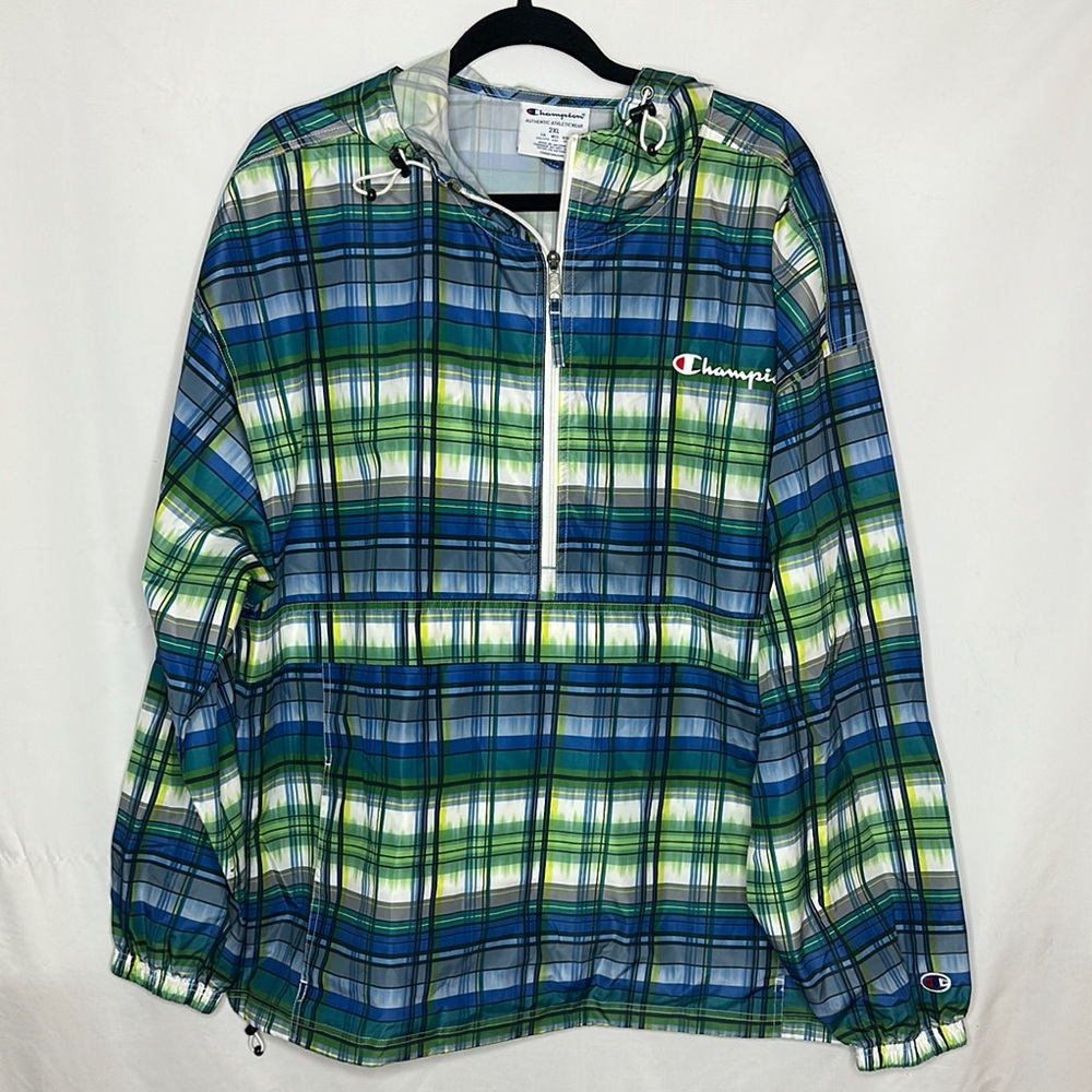 Champion Multicolor Plaid Windbreaker